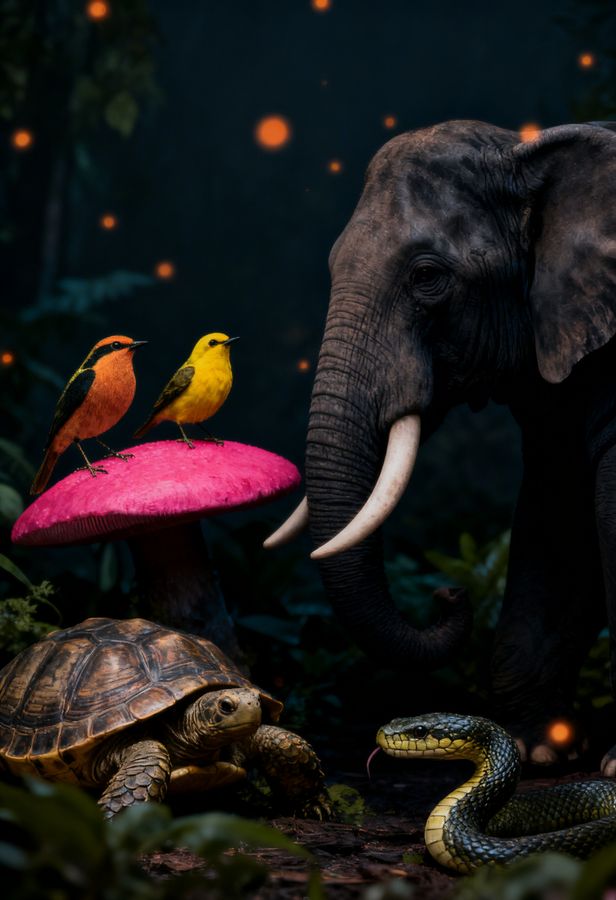 Shamanic worlds — poster series — Underworld — animals
