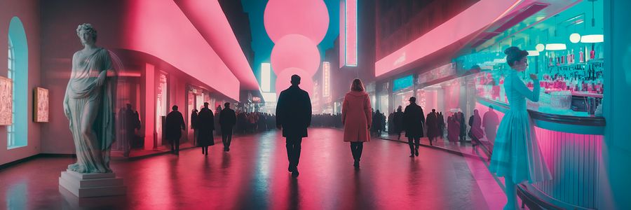 TradeLab — event artwork & live AI projections — Event artwork — Photoshop composite